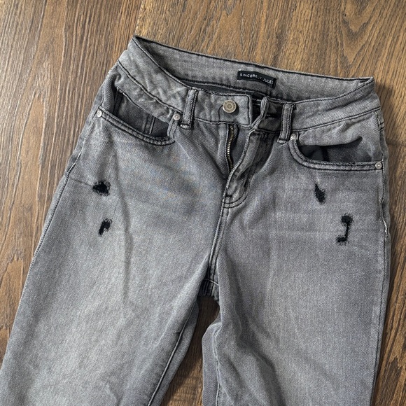 Gray Distressed Jeans - Picture 2 of 7